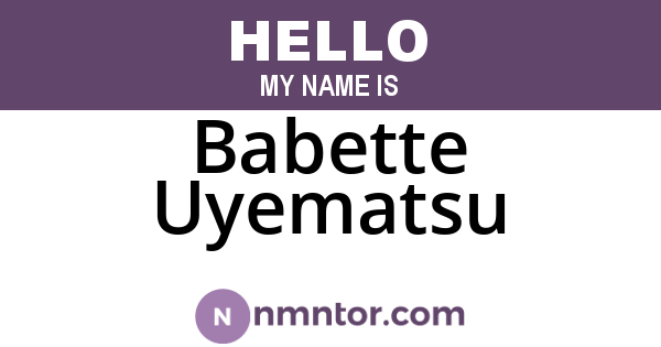 Babette Uyematsu