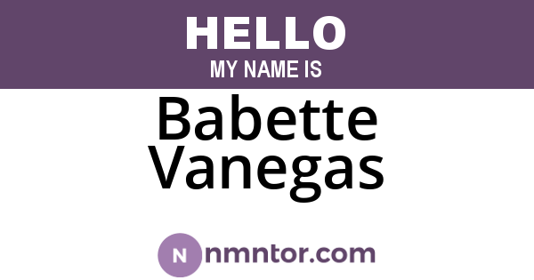 Babette Vanegas