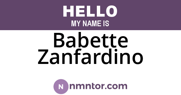 Babette Zanfardino
