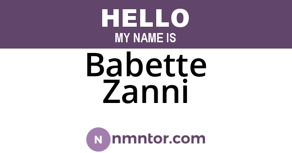 Babette Zanni