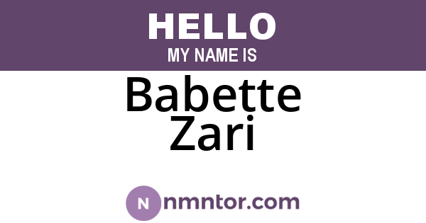 Babette Zari