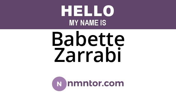 Babette Zarrabi