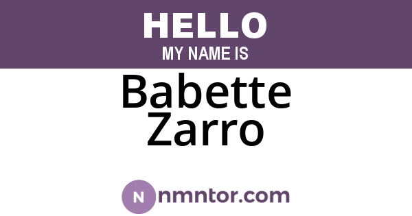 Babette Zarro