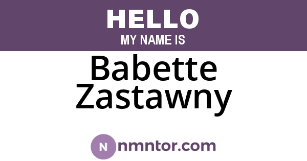 Babette Zastawny