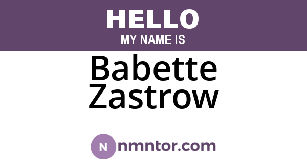 Babette Zastrow