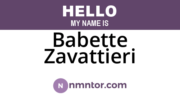 Babette Zavattieri
