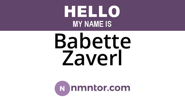 Babette Zaverl