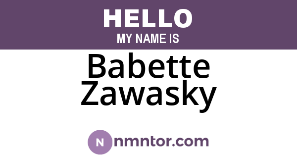 Babette Zawasky