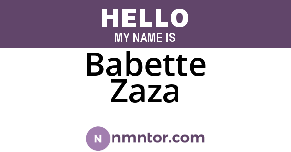 Babette Zaza