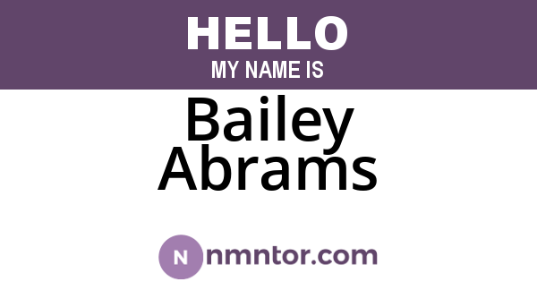 Bailey Abrams