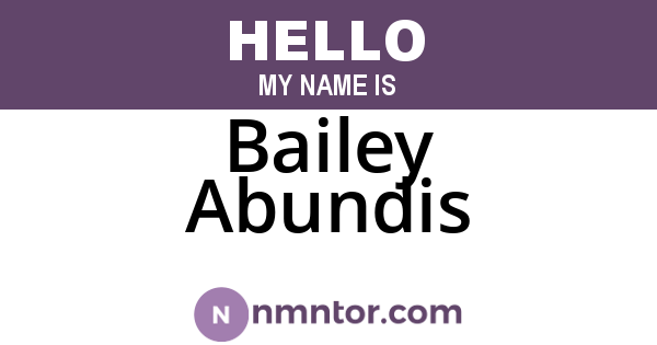 Bailey Abundis