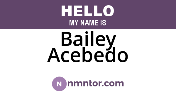 Bailey Acebedo