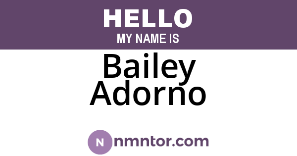 Bailey Adorno