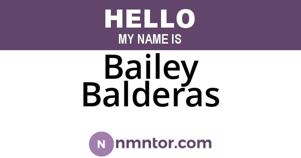 Bailey Balderas