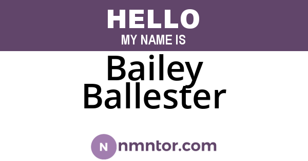 Bailey Ballester