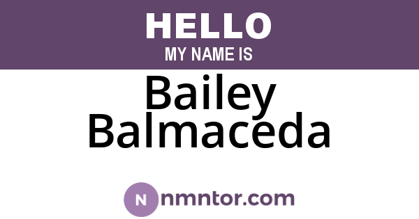 Bailey Balmaceda
