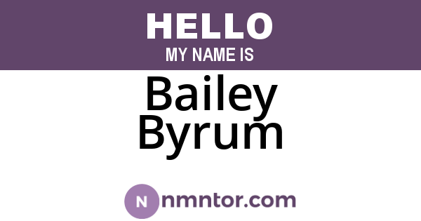 Bailey Byrum