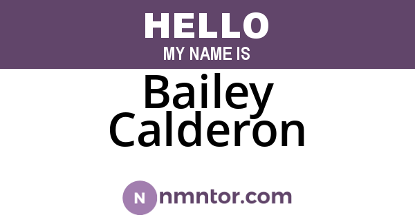 Bailey Calderon