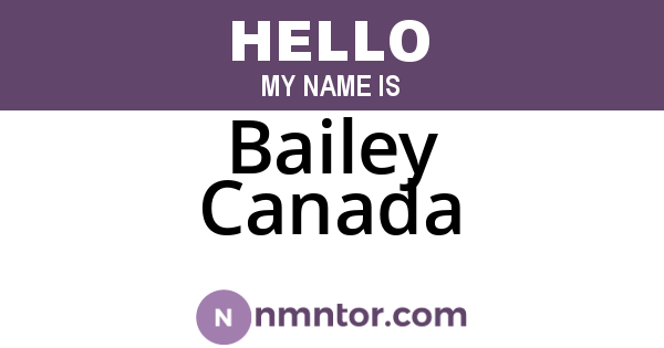 Bailey Canada