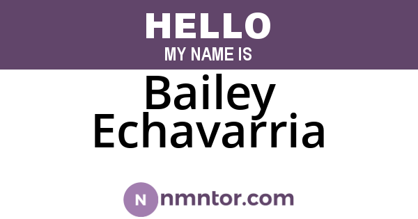 Bailey Echavarria