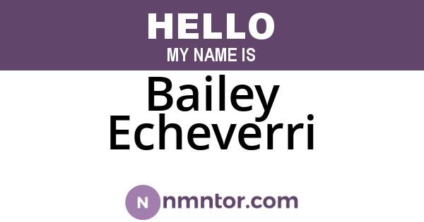 Bailey Echeverri