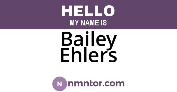 Bailey Ehlers