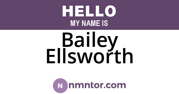 Bailey Ellsworth
