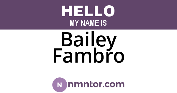 Bailey Fambro