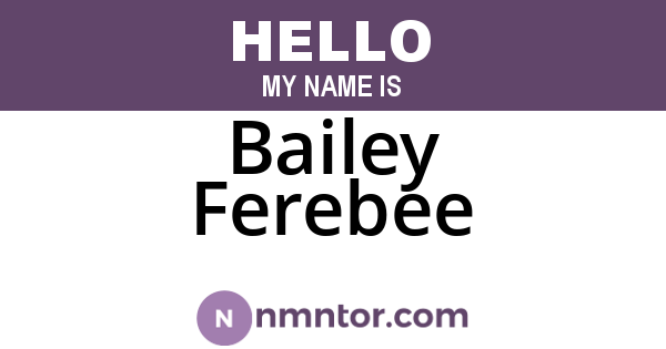 Bailey Ferebee