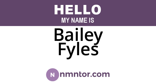 Bailey Fyles