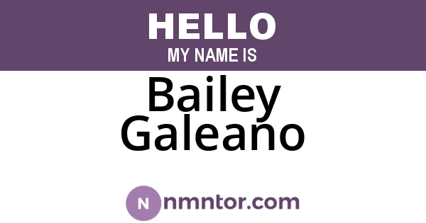 Bailey Galeano