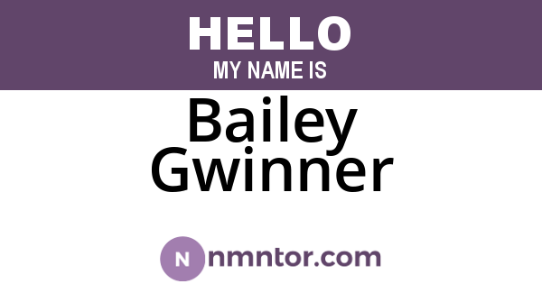 Bailey Gwinner