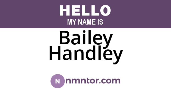 Bailey Handley
