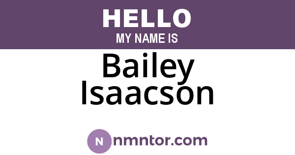 Bailey Isaacson