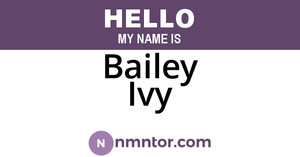 Bailey Ivy