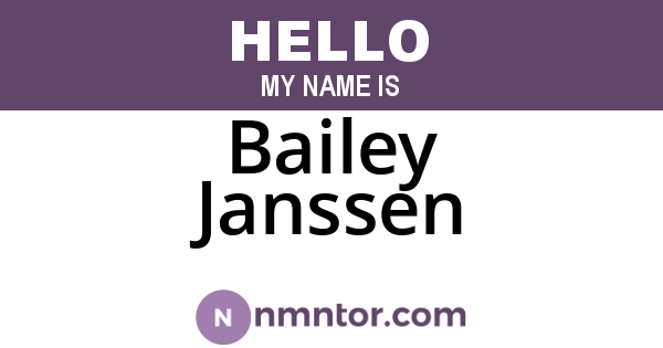 Bailey Janssen