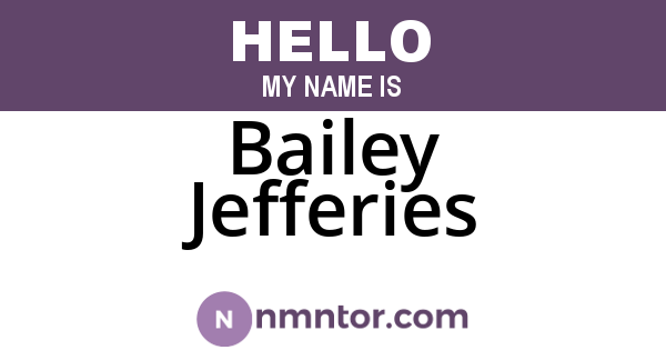 Bailey Jefferies
