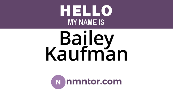 Bailey Kaufman
