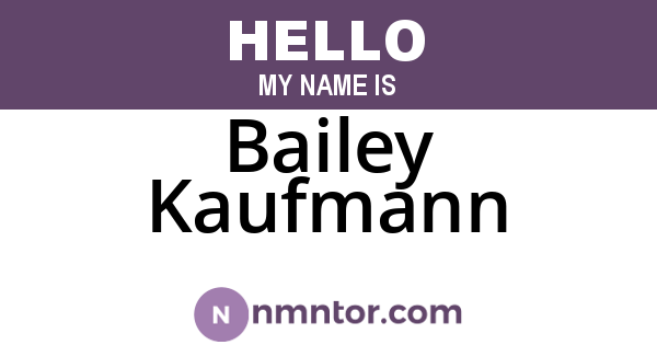 Bailey Kaufmann