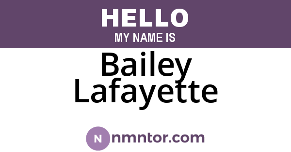 Bailey Lafayette