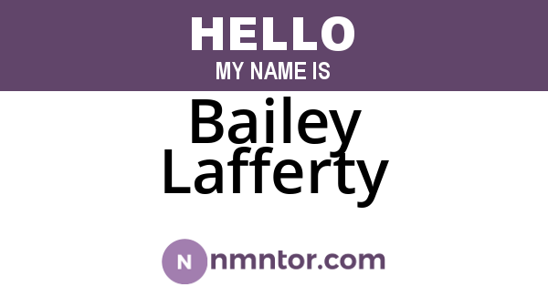 Bailey Lafferty