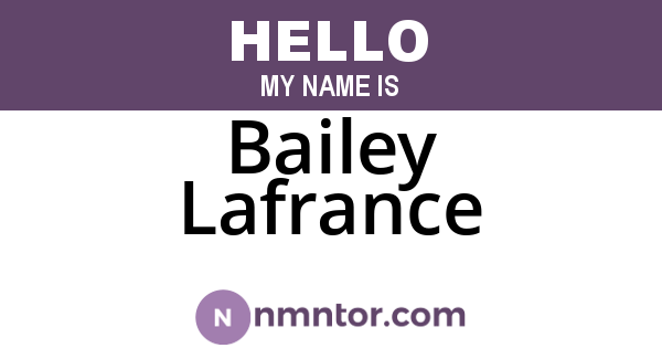 Bailey Lafrance