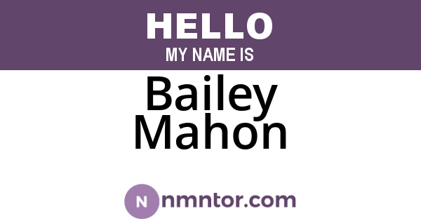 Bailey Mahon