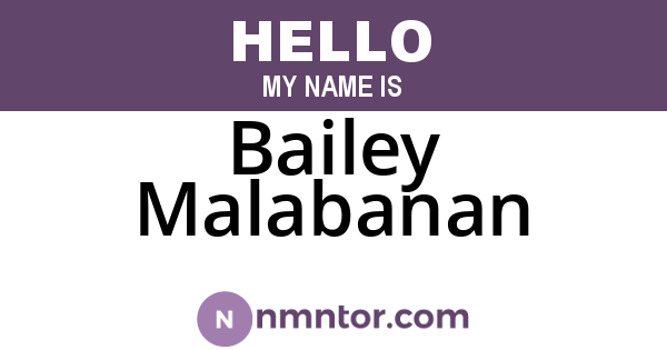 Bailey Malabanan