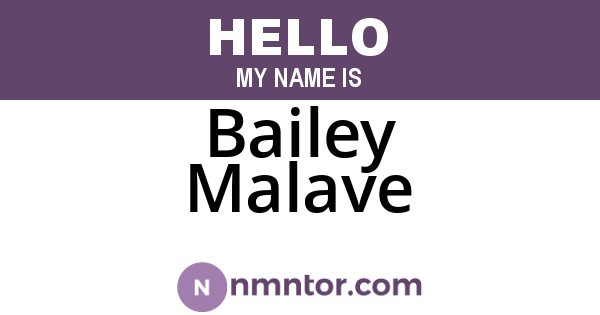 Bailey Malave