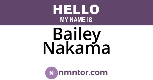 Bailey Nakama