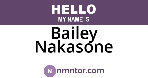 Bailey Nakasone