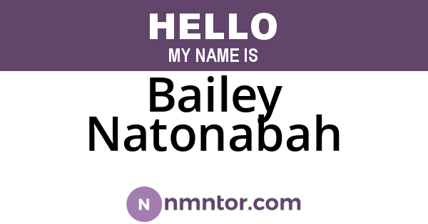 Bailey Natonabah