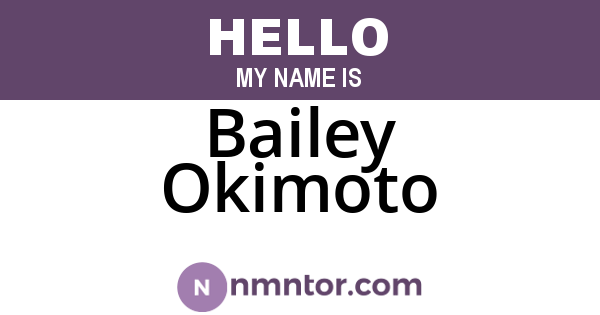 Bailey Okimoto