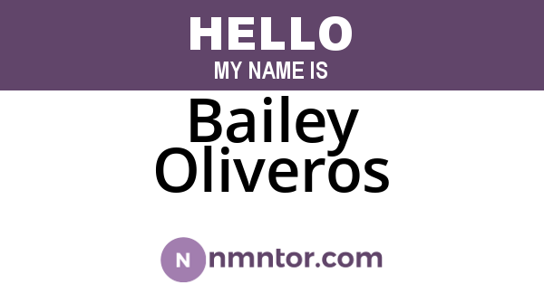 Bailey Oliveros